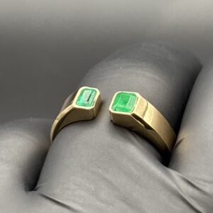 Anillo Esmeraldas Dual - Talla 10