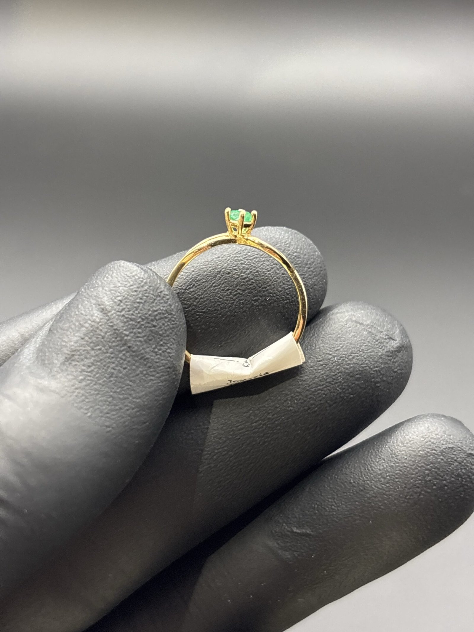 Anillo Solitario Infinito con Esmeralda - Talla 6 - Image 2