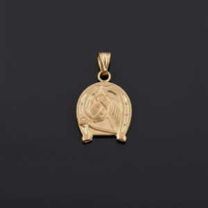 Dije Caballo Herradura en oro 18 quilates